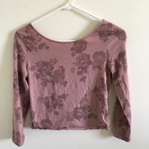 American Eagle Long Sleeve Crop Top